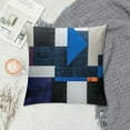 thumbnail image 2 of Shiartex Blue Throw Pillows for Couch Black Gray White Silver Boho Decorative Pillow Covers Abstract Geometric Modern Pillowcases for Bed Bedroom 22x22in, 2 of 5