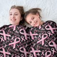 thumbnail image 5 of Breast Cancer Survivor Pink Ribbon Black Round Blanket,Comfortable Soft Flannel Throw Blanket,All Season,Warm Lightweight Blankets for Sofa Bed Couch Living Room Chair 47"x47", 5 of 5