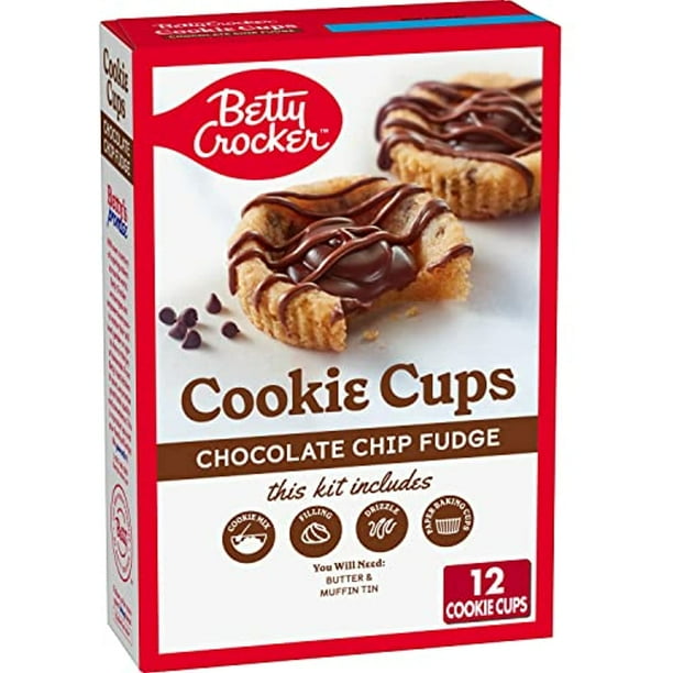 Betty Crocker Chocolate Chip Fudge Cookie Cups, 15.1 Oz (Pack Of 5