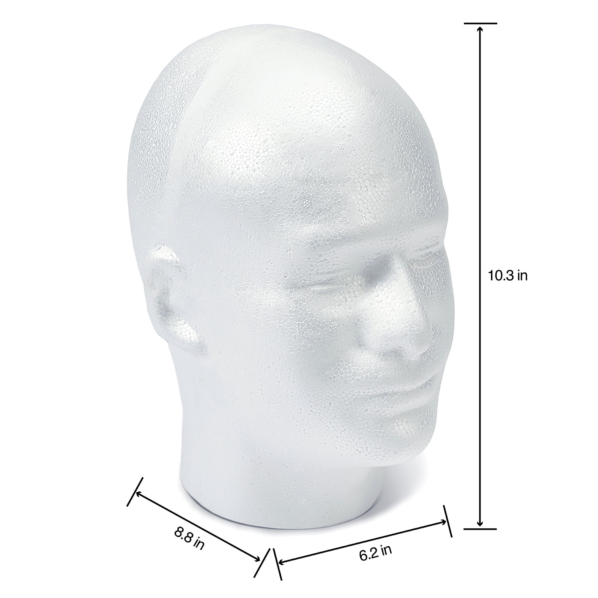 Male Styrofoam Head Weighted – LeatherWerks