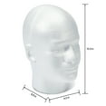 Styrofoam Male Head Bulk 11"X6.5"X8.5"