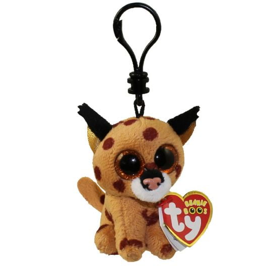 TY Beanie Boos - BUCKWHEAT the Lynx (Glitter Eyes) (Plastic Key Clip)(BONUS ONE FUN CHOPS)