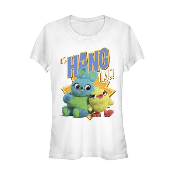 Junior's Toy Story Ducky & Bunny Hang Time  Graphic Tee White X Large