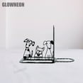 thumbnail image 3 of GLOWNEON Dogs Metal Bookend, Decorative Book Holder for Office or Shelves, Gift for Dog Lovers, 3 of 4