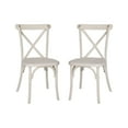 thumbnail image 2 of Emma + Oliver 2-Pack Hand Stained White Resin X-Back Chair, 2 of 9