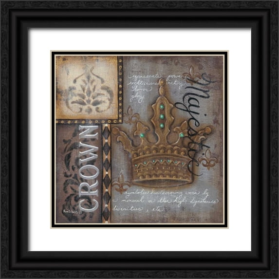 Lewis, Kim 15x15 Black Ornate Wood Framed with Double Matting Museum Art Print Titled - Crown