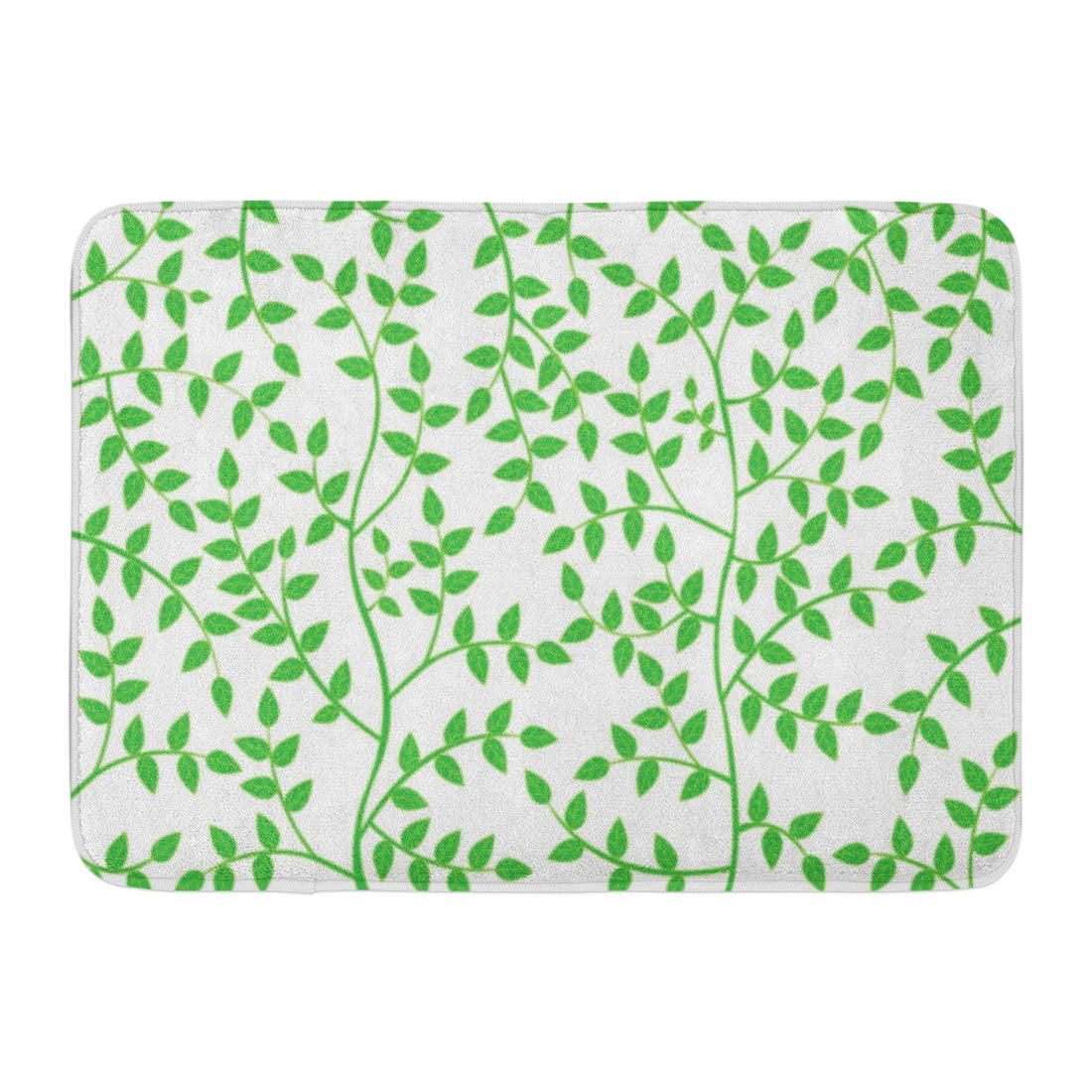 Plant Decor Cannabis Leaves in Black Bath Rugs Non-Slip Floor Indoor Door Mat
