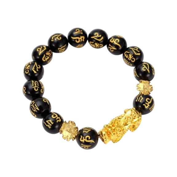 Valentine's Day Gifts for Woman Black Beads Bracelet Attract Wealth Jewelry Buddhist Beads Gift Multicolor