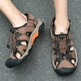 thumbnail image 5 of Mens Sports Sandals Outdoor Non-slip Hiking Shoes Summer Comfortable Beach Shoes Lightweight Closed Toe Water Shoes Brown 8 UK, 5 of 7