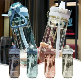 750ml Proof Flat Slim Water Bottles Plastic Transparent Portable Juice BS