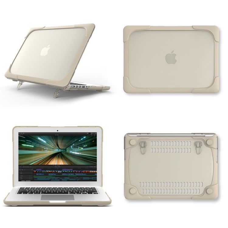 CSMART Matte Shockproof Transparent Hard Plastic Laptop Case Cover for Apple Macbook Pro 13 2020 A2289 A2251 In Beige