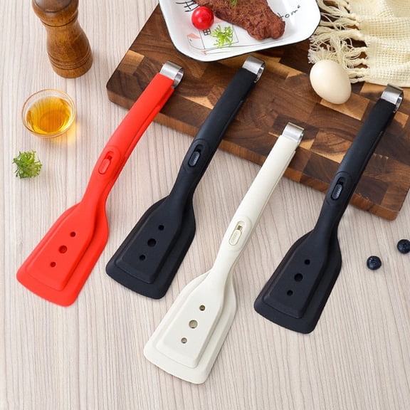 2-In-1 Silicone Spatula Tongs Heat-Resistant Food Turner And Tongs Non-stick Cookware Spatula for Flipping Fish Steak Pancakes