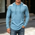 thumbnail image 2 of Uikmnh Men's Sweatshirts, Solid Color Hoodie Sweatshirt Classic Comfort Knit with Front Pocket for Everyday Wear, Hoodies for Men,XXL, 2 of 5