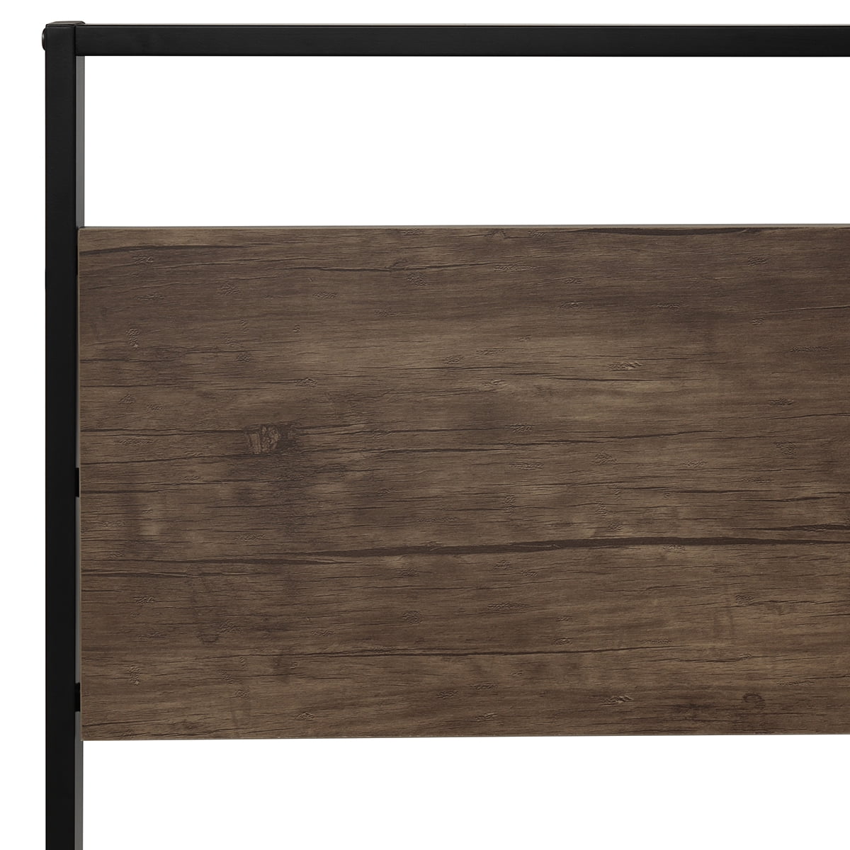Private Jungle Twin Metal Bed Frame with Wood Slats, Platform Bed with Headboard, Sturdy Metal Frame