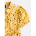 thumbnail image 2 of Parker Rose Girls Button Front Tie Waist Dress with Puff Sleeves, Sizes 4-18, 2 of 3