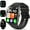 Black, variant on 1.9-inch AMOLED Screen Smart Watch, 7-day Battery Life+IP68, Wireless Calling, Information+call Reminder, Monitoring, Step Counting Calorie Calculation Sports Watch, Aluminum Alloy Ultra Light Body