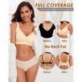 thumbnail image 3 of Wirefree Bras for Women Everyday Comfort Bra Push Up Wireless Bras V Neck Lace Full Coverage Seamless Bra, 3 of 8