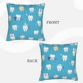 thumbnail image 3 of Bingfone Cute Healthy Teeth Linen Throw Pillow Covers Cushion Case Pocket Button Vintage Farmhouse Pillowcase For Sofa Couch Bed 18"X18", 3 of 9