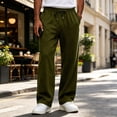 thumbnail image 4 of Domuza Sweatpants for Men Loose Fit Joggers Straight Wide Leg Lounge Pants Drawstring Elastic Waist Sweat Pants with Pockets, 4 of 7