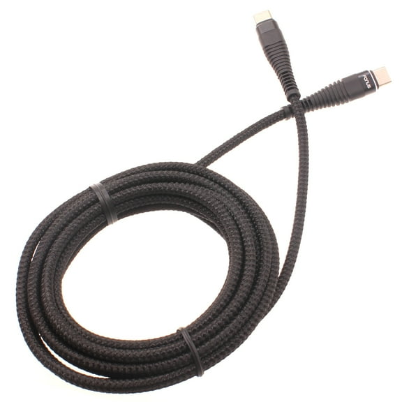 10ft PD Cable Type-C to USB-C Charger Cord Power Wire Sync Braided Fast X8R for Samsung Galaxy A30s,A21,A20,A11,A10e,A01 - Sonim XP8,XP3 - Sony Xperia 5,10 Plus,1 - T-Mobile REVVL 5G,4,Plus
