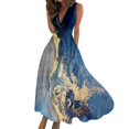 thumbnail image 1 of TJAZFJPA Robe d'Automne Femme Mode Printemps et Été Imprimée Sans Manches Col en V Fermeture Éclair Latérale Robe de Plage Grande Taille Robe Noire, 1 of 5