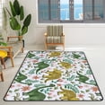 thumbnail image 3 of Coolnut Area Rug 60 x 39 inch (5'x 3'3"), Watercolor Dinosaurs Leaves and Flowers Nursery Rug Floor Mat Kids Playing Mat for Living Room Bedroom, 3 of 6