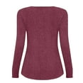 thumbnail image 6 of DAFPZW Tunic Sweaters for Women Long Sleeve Shirts Crew Neck Tops with Buttons Fall Fashion Outfits Winter Clothing, 6 of 9