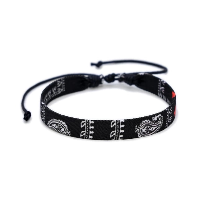SharkTRUE Multicolor Pattern Weave Bracelets Palestine Scarf Style Hand Rope Ethnic Gift For Women Men