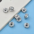 thumbnail image 4 of Disc 316 Surgical Stainless Steel Spacer Beads for Jewelry Craft Making Findings with Rhinestone Stainless Steel Color, 4 of 5