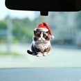 thumbnail image 5 of Holloyiver Cartoon Cat Decorative Hanging Ornaments for Christmas Tree, Cute Hatted Mini Cat Acrylic Xmas Hanging Ornament, Mini Gifts for Christmas Tree Farmhouse Outdoor Indoor Decor, 5 of 5