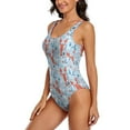 thumbnail image 3 of Cheerful Lobsters Swimsuit Animal Print One Piece Swimwear Push Up Modern Monokini Vaion Bath Beach Wear, 3 of 5