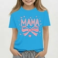 thumbnail image 5 of Frwgonr Toddler Girl T-Shirts Mama's Boy Tee Shirt Top Summer Short Sleeve Clothes for Mother's Day Blue, Size 3-16 Years, 5 of 5