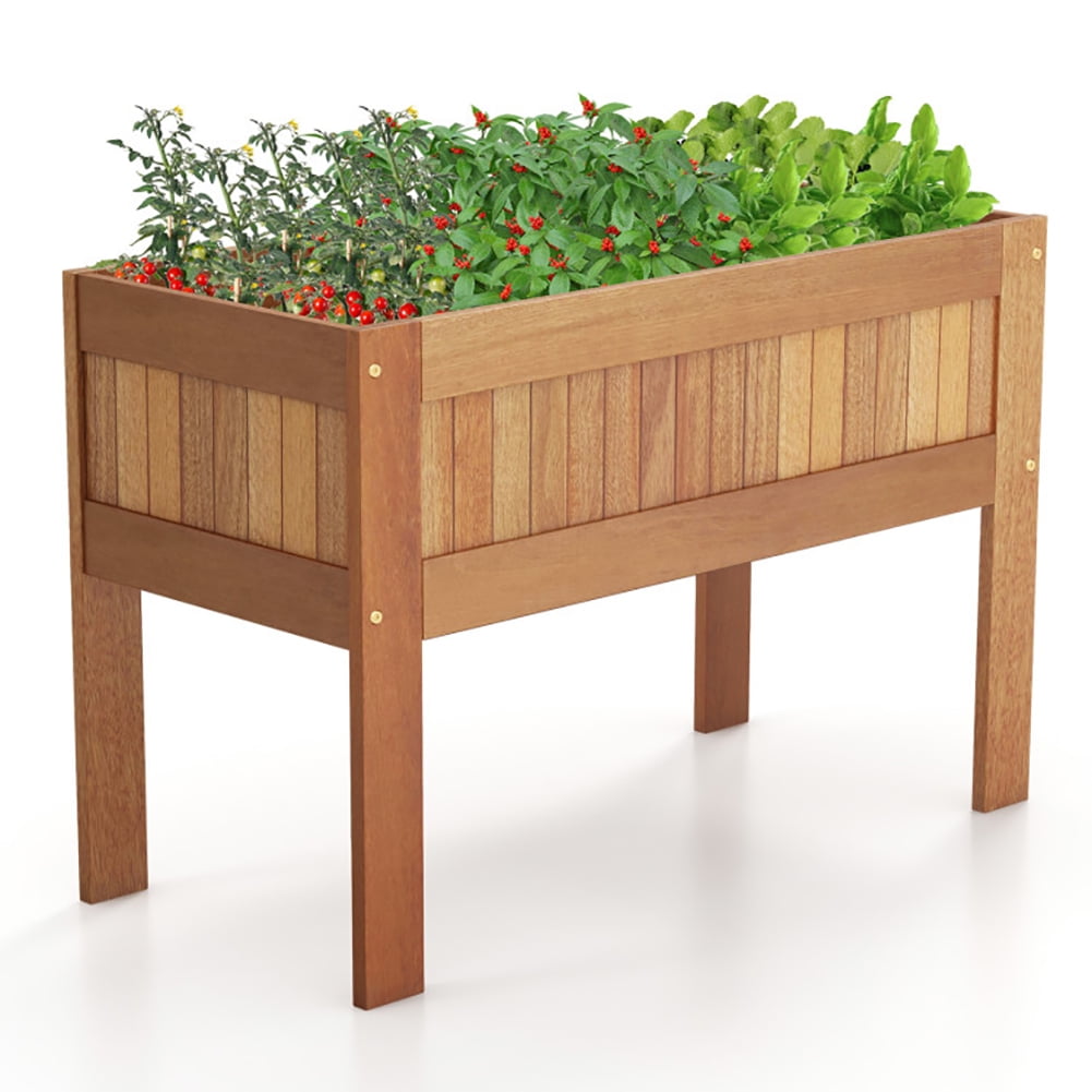 Kadyn Wooden Raised Garden Bed Solid Wood Elevated Planter Box with Legs