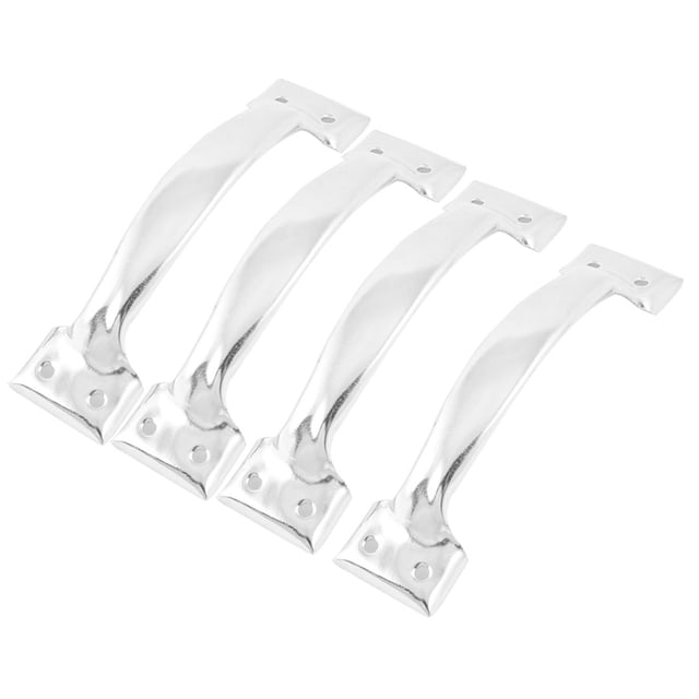 4 Pcs 6" Long Silver Tone Metal Door Cabinet Cupboard Drawer Pull Knob Handle