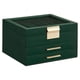thumbnail image 1 of Joyero SONGMICS, organizador de 3 capas con tapa de cristal, color verde bosque, 1 of 9