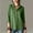 Army Green, variant on Women's Mandarin Collar Half Button Blouse Linen Textured Long Sleeve Side Wooden Buttons Casual Shirt Top