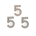 thumbnail image 1 of 3 Pcs Fashion Women Crystal Rhinestone Pearl Number 5 Brooch Pin Yinane broches de número para mujer, 1 of 9