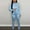 Light Blue, variant on Sevevn Women's Sweatsuit Set 2 Piece Casual Tracksuit Outfits Long Sleeve Zip Up Sweat Suit Lounge Jogger Sets