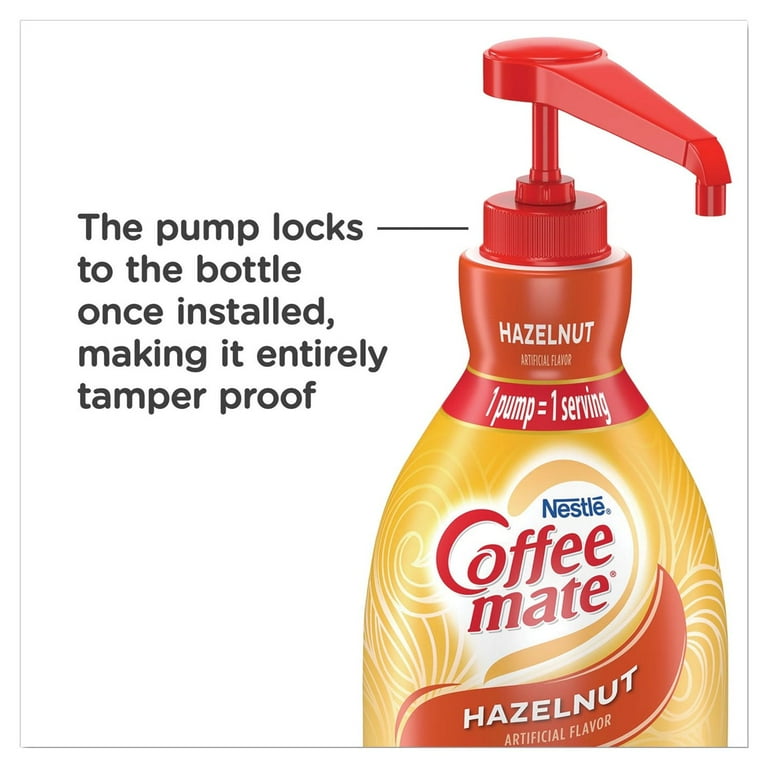 Liquid Coffee Creamer, Hazelnut, 1500mL Pump Bottle Liquid Coffee Creamer, Hazelnut, 1500mL Pump Bottle