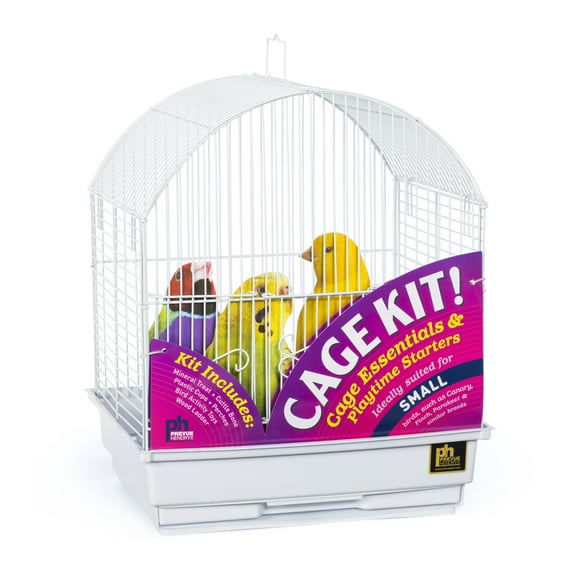 Prevue Pet Products Round Top Bird Cage Kit - White 91102