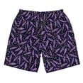 thumbnail image 3 of Uemuo Lavender Flowers Pattern Men's Swim Trunks Hawaiian Beach Bathing Suit Swimsuits Beach Quick-Dry Shorts with Pockets-3X-Large, 3 of 9