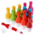 thumbnail image 1 of 15 Pcs Bowling Pens Funny Retractable Bowling-Pin Shaped Novelty Pens School Supplies Bowling Theme Party Decorations, 1 of 3