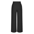 thumbnail image 5 of ZyeKqe Dress Pants for Women Crossover Low Waisted Work Pants Straight Wide Leg Pleated Office Trousers, 5 of 6