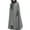 Gray, variant on Up to 60% off!Homenesgenics Plus Size Women Fall Solid Hooded Button Cloak Split Fork Woolen Coat Long Green S