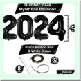 thumbnail image 3 of Giant Black 2024 Graduation Balloons for Class of 2024 Celebrations, 42 Inch Number Balloons Perfect for Festive Decorations and Memorable Graduation Events, 3 of 5