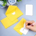 thumbnail image 4 of CHL-100 Sets Small Yellow Envelopes with Small Blank Gift Business Card Wedding Invitation Pocket Envelopes for Graduations Wedding Shower Holiday 4.37 x 2.91 Inch, 4 of 4