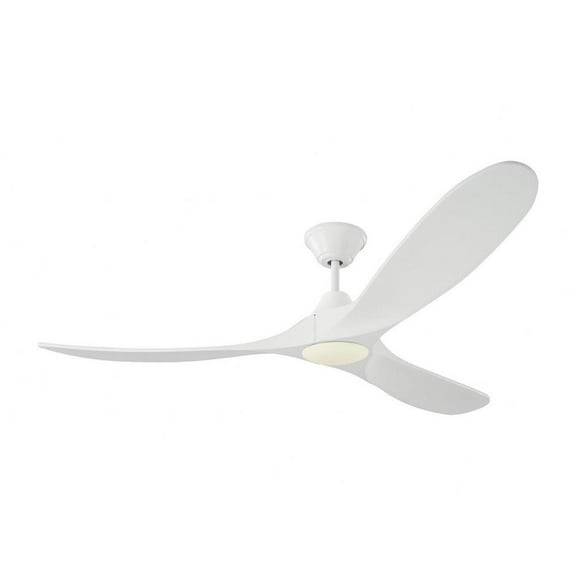 3 Blade 60 inch Ceiling Fan with Light Kit-Matte White Finish-Matte White Blade Color Bailey Street Home 96-Bel-3087751
