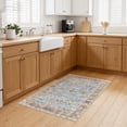 thumbnail image 5 of Uermei 3'x5' Soft Area Rugs: Washable Non-Slip Low Pile Rug for Living Room, Bedroom, Kitchen, Entryway, Modern Vintage Printed Carpet - Brown Blue, 5 of 9