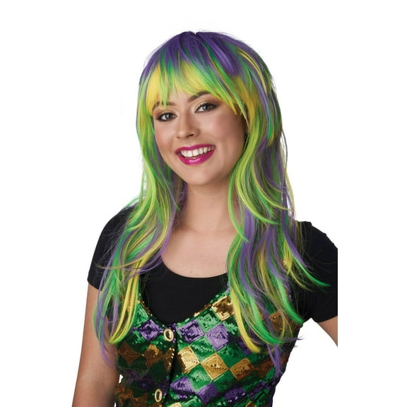 Mardi Gras Party Girl Adult Wig