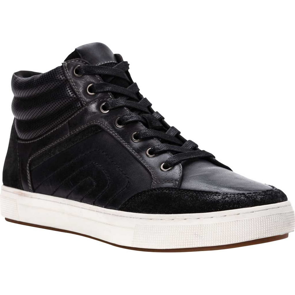 Propet - Men's Propet Kenton High Top Sneaker Black Leather 8.5 D ...